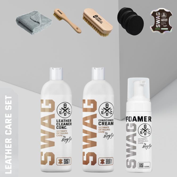 Swag LEATHER CARE SET CONC. 1:20 + accessories (kit para pele com acessórios)